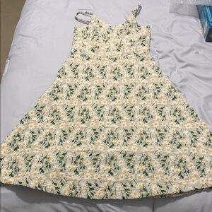 LNC GB Girls Cream and Yellow Floral Dress